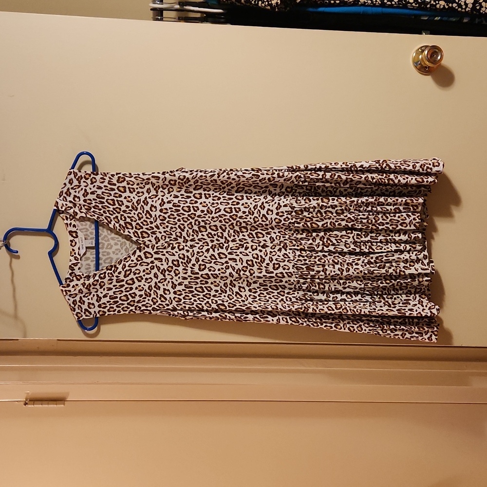 Nine west leopard print dress size large